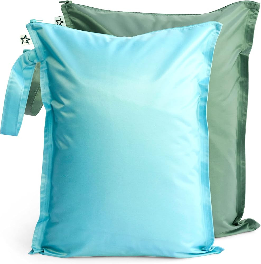 Tiny Twinkle Mess-proof Wet Bags 2 Pack Waterproof and Washable Bag for Travel storage, Stroller,... | Amazon (US)