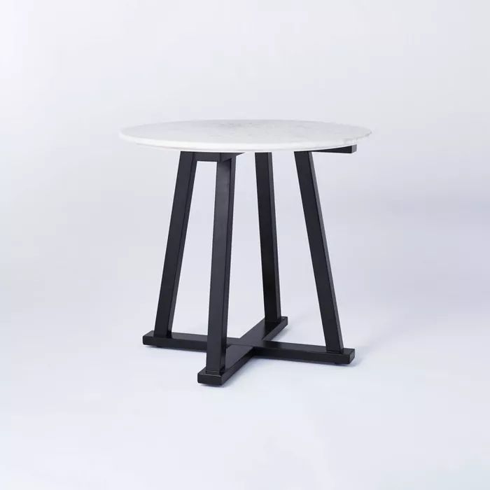 Round Marble Accent Table White/Black - Threshold™ designed with Studio McGee | Target