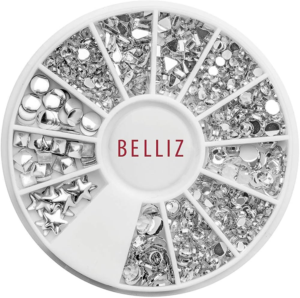 Adereços para Decoração de Unhas, Belliz, Prata | Amazon (BR)