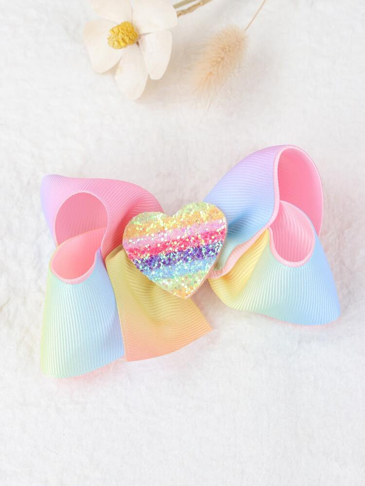 Girls Heart & Bow Decor Hair Clip | SHEIN