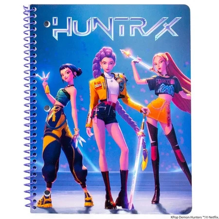 Netflix KPop Demon Hunters Spiral Notebook with HUNTR/X, 80 Wide-Ruled Pages | Walmart (US)