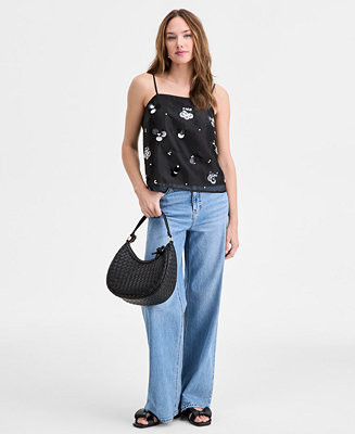 Women's Embellished Organza Tank, Macy's Exclusive | Macy's