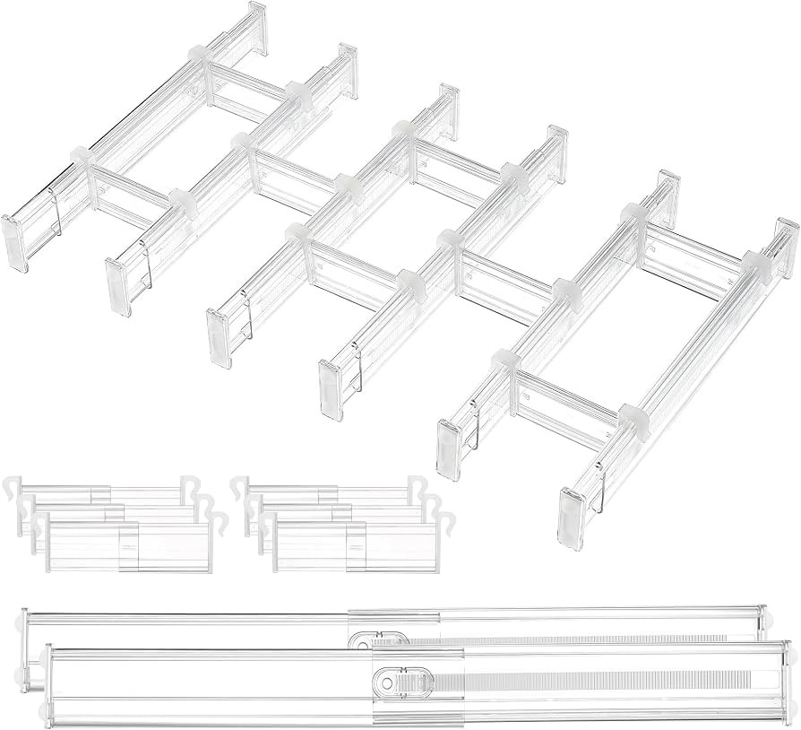 Vtopmart 2.36\u201d Drawer Dividers with Expandable Inserts, 12.8"-22.3" Adjustable Kitchen Drawe... | Amazon (US)