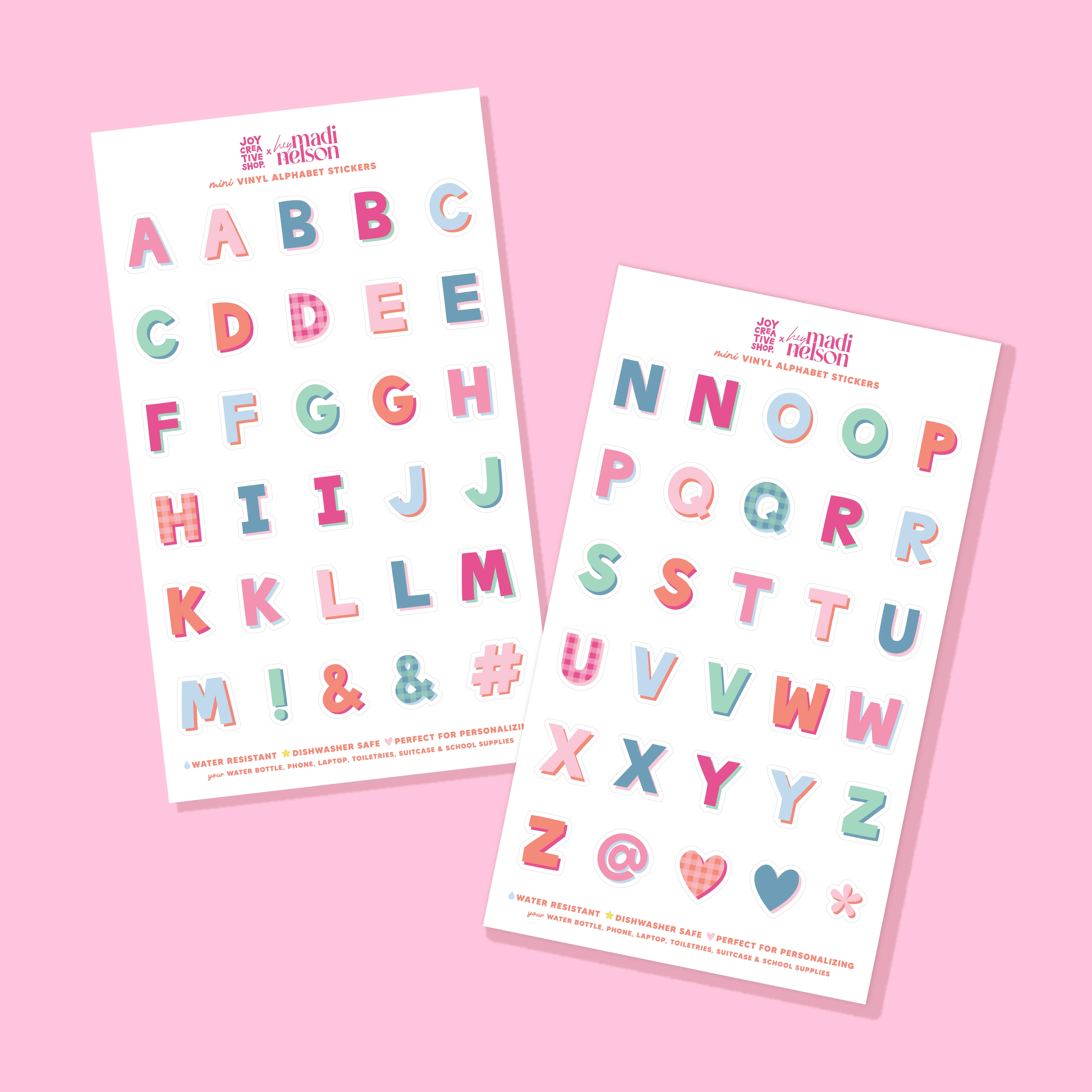 JCS x Madi Nelson Mini Alphabet Stickers | Joy Creative Shop