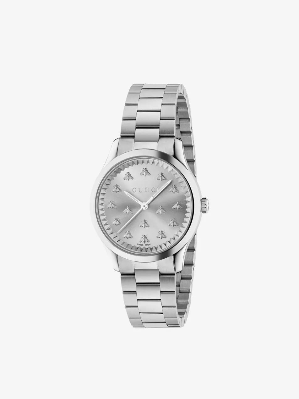 YA1265031 G-Timeless stainless-steel quartz watch | Selfridges