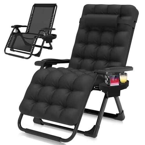Suteck Zero Gravity Chair, Reclining Camping Lounge Chair w/Removable Cushion, Upgraded Lock and ... | Amazon (US)