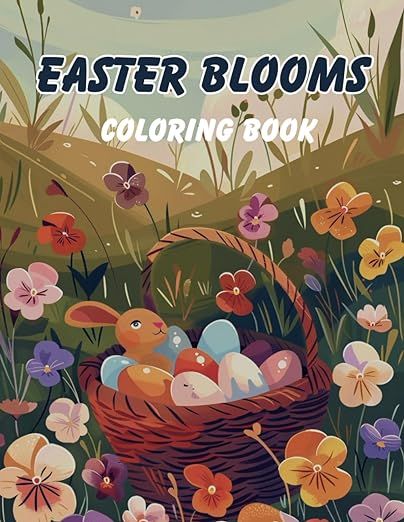 Easter Blooms: Spring Time Relaxation Coloring Book For Adult and Kids: 25 Beautiful Pages of Des... | Amazon (US)