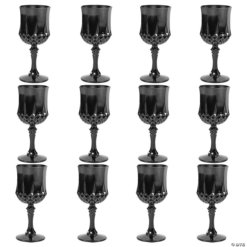 Patterned Plastic Wine Glasses - 12 Ct. | Oriental Trading Company
