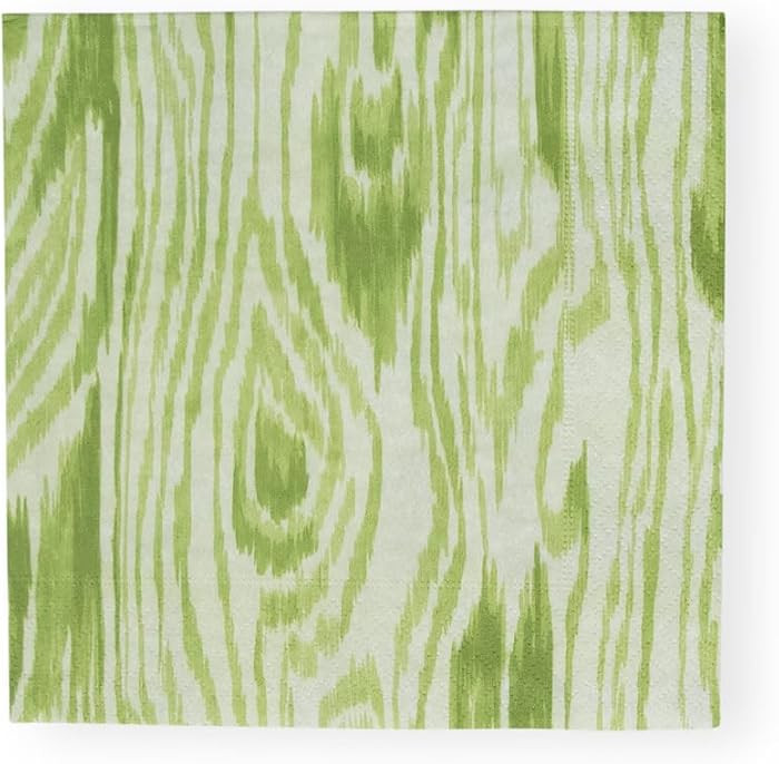 Woodgrain Moss Green Cocktail Napkins - 20 Per Package | Amazon (US)