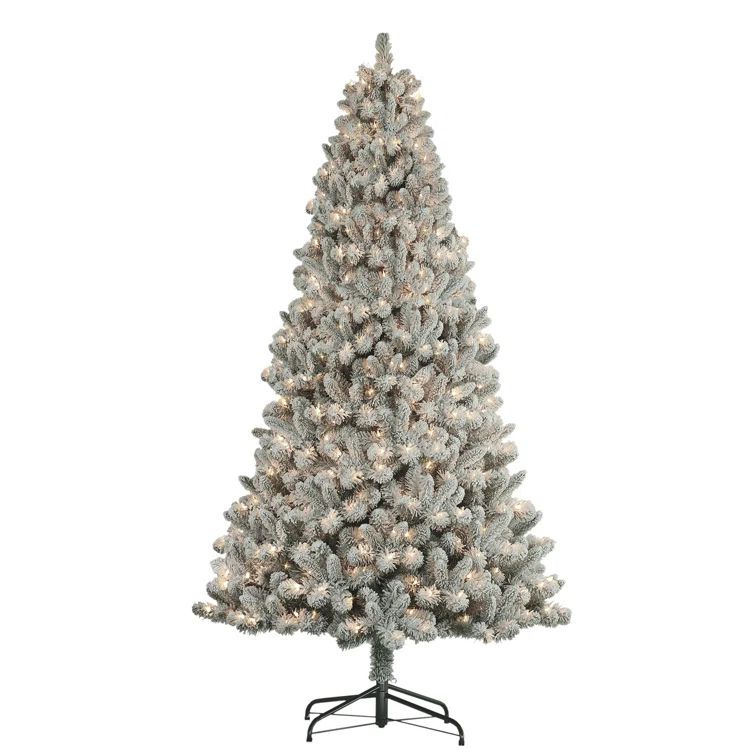 7'6" H Green Pine Frosted Christmas Tree with 500 Lights | Wayfair Professional