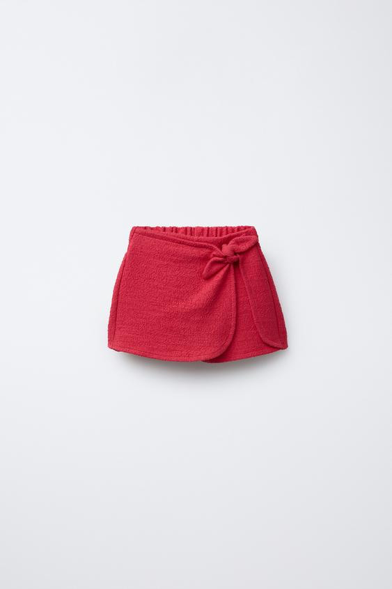 TEXTURED TIE SKORT | Zara US