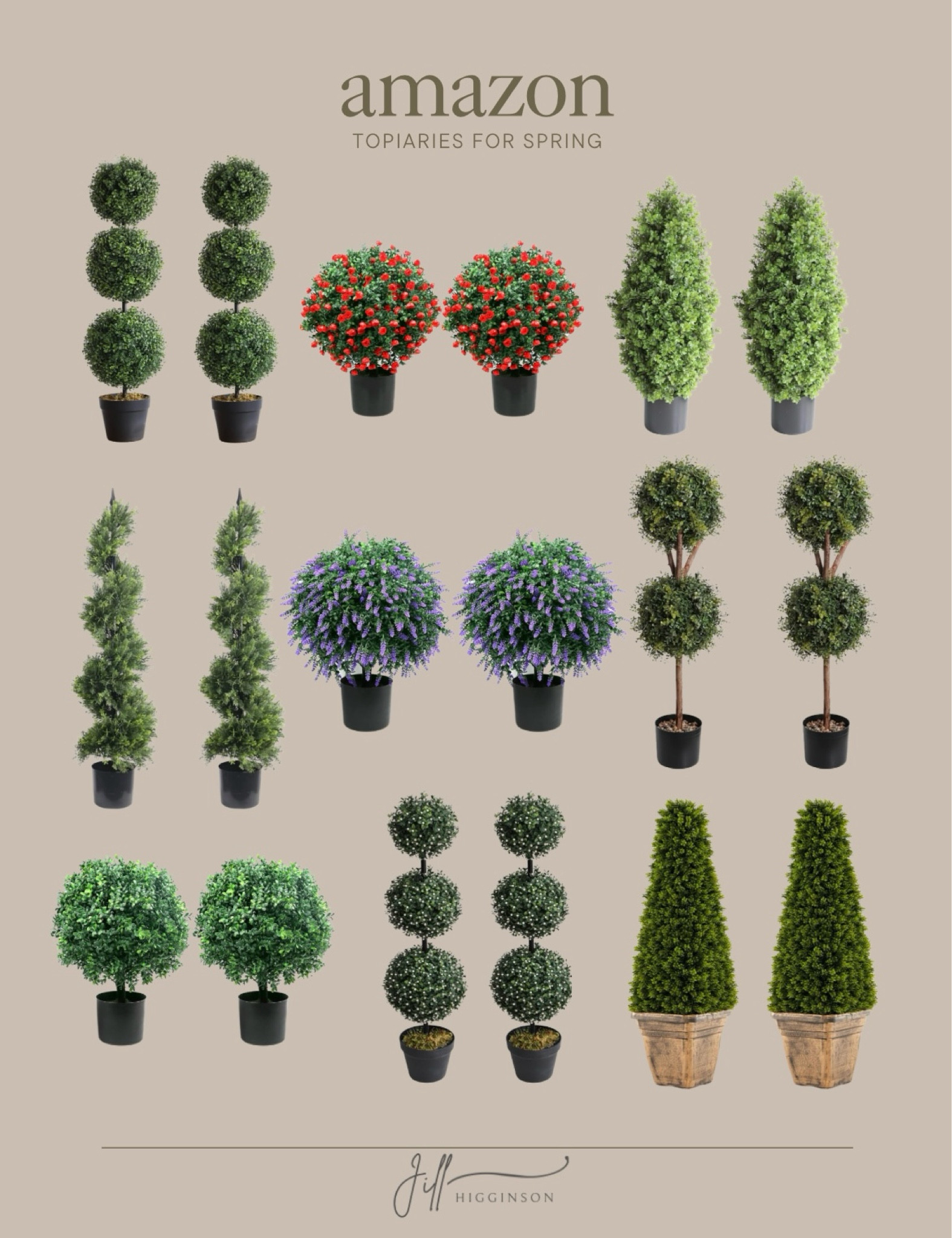 Topiaries for spring, all from Amazon. Most loved & highly rated!





Topiaries, floral topiaries, greenery topiaries, faux topiaries, front porch topiaries, garden topiaries, back patio topiaries, faux plants, home decor, spring decor

#LTKfindsunder50 #LTKhome #LTKfindsunder100