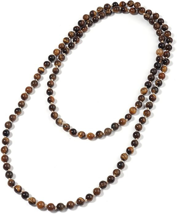 Beaded Necklace Hand Knotted for Woman | Amazon (US)