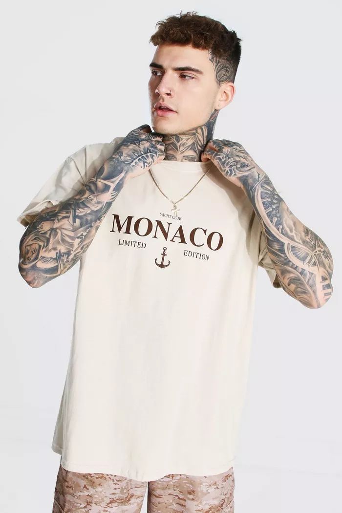 Oversized Monaco Limited Edition T-shirt | boohoo (US & Canada)