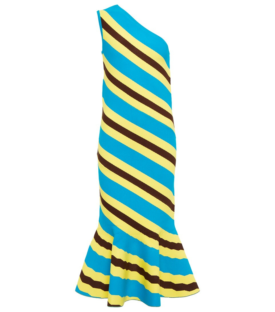 Striped one-shoulder midi dress | Mytheresa (US/CA)