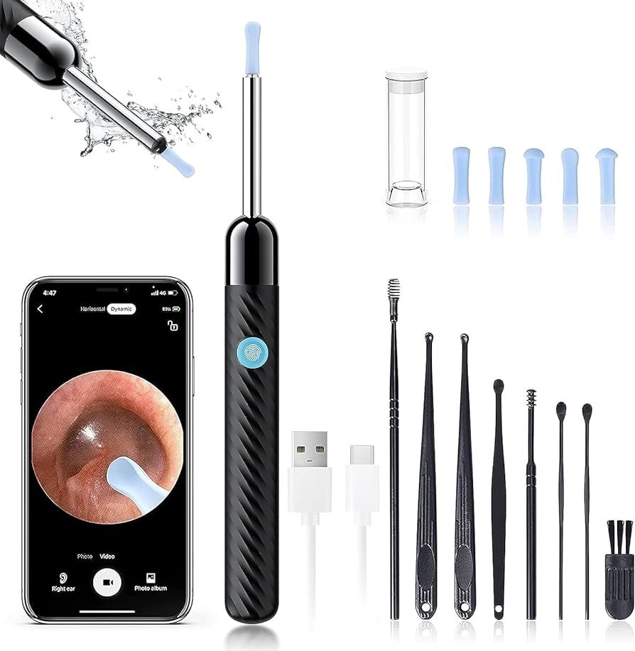 Ear Wax Removal - Earwax Remover Tool with 8 Pcs Ear Set - Ear Cleaner with Camera - Earwax Remov... | Amazon (US)