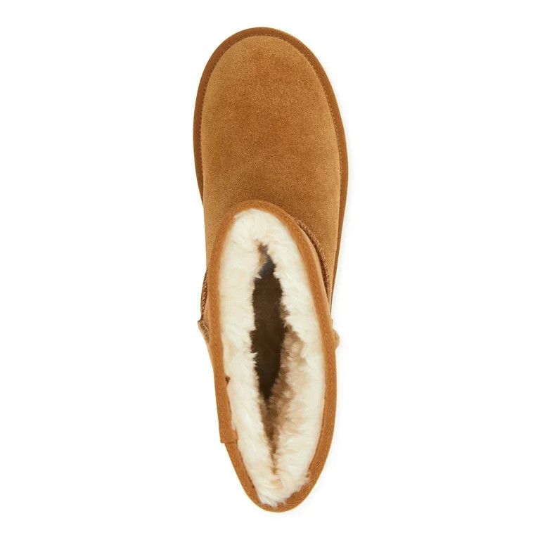 Time and Tru Women's Genuine Suede Boots, Wide Width Available | Walmart (US)