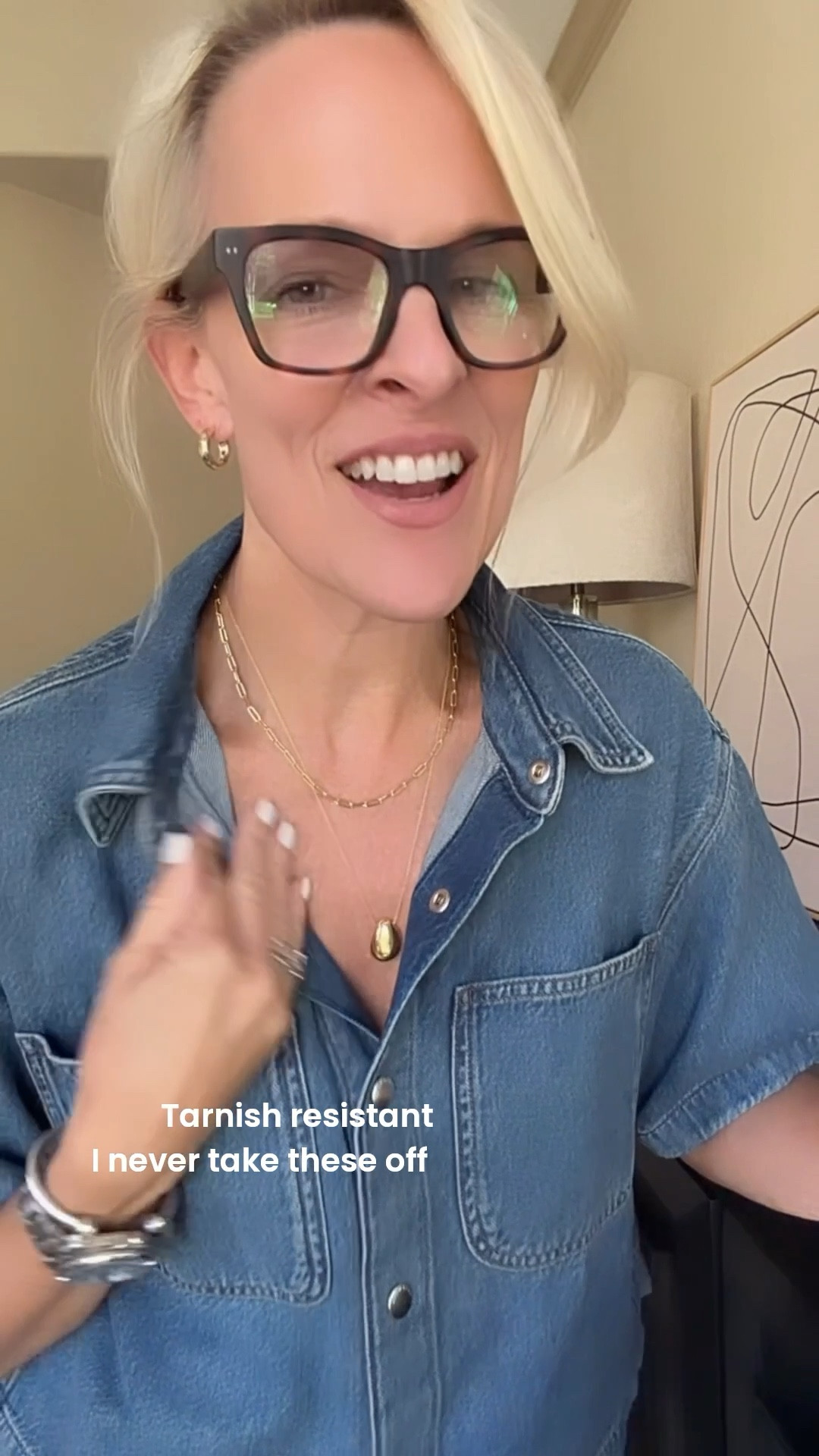 Just added to my “tarnish resistant “ jewelry 

I’ve shared these necklaces with you before I haven’t taken them off in months! I shower in them sleep in them swim in them, sauna etc 

These are truly great pieces! Already at a great price point and they have a membership where you would get 25% offsite wide. But for instance, my long necklace is $85! They have a guarantee for two years if anything were to go wrong, but again they are tarnished and water resistant!

These would make a great gift as Mother’s Day. It’s coming up ￼￼￼

#LTKOver40 #LTKdayinmylife #LTKSaleAlert