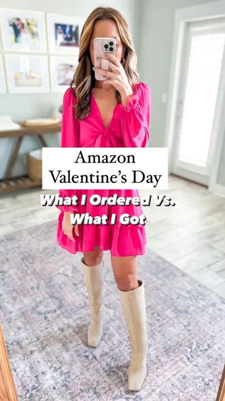 Valentine’s Day outfit. Valentine’s Day dress. Wedding guest dresses. Spring dresses. Baby shower dress. Bachelorette party dress. Pink dress. Vacation outfit. Date night dresses. Knee high boots (I went up half a size). 

*Wearing XS in first two and small in the last two! 

#LTKunder50 #LTKFind #LTKSeasonal
