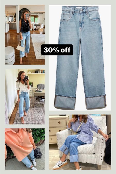 Cuffed denim now 30% off. Our favorite cuffed jeans. 
Size 2. We wear size 25 in jeans. 

#LTKStyleTip #LTKOver40 #LTKSaleAlert