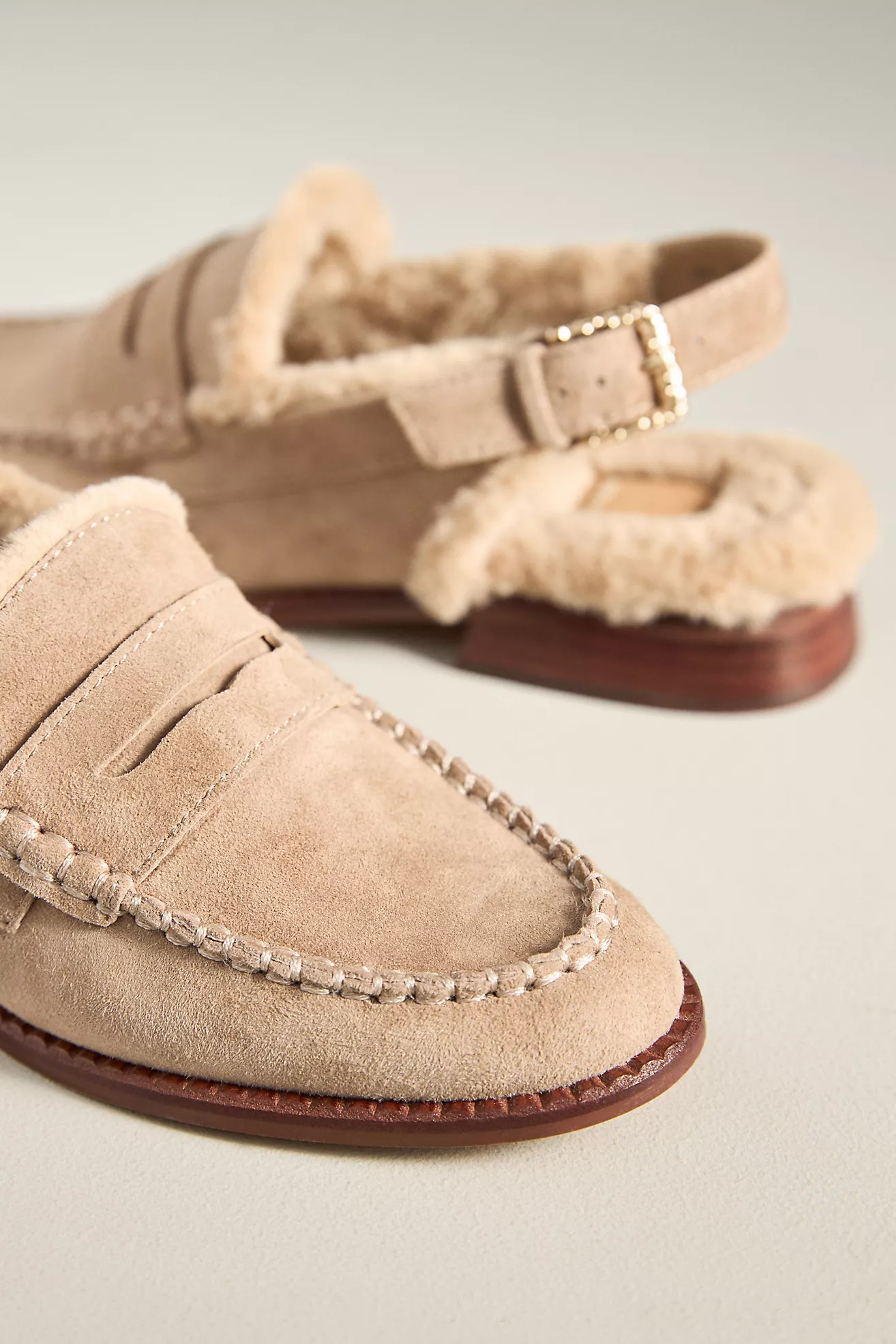 Dolce Vita Hardi Plush Slingback Loafers | Anthropologie (US)