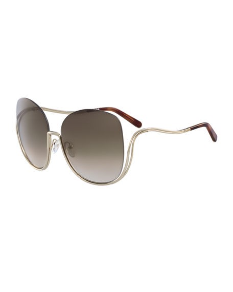 Milla Square Semi-Rimless Sunglasses | Neiman Marcus