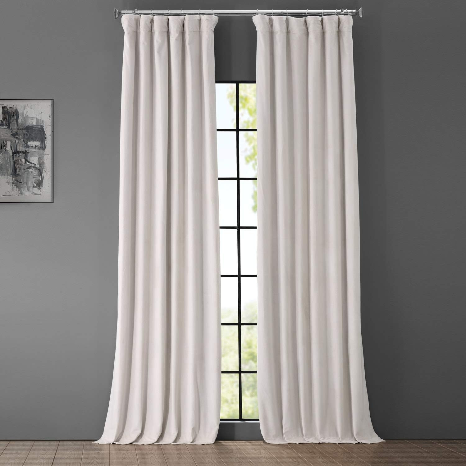 HPD Half Price Drapes VPCH-110602-108 Signature Blackout Velvet Curtain (1 Panel), 50 X 108, Off ... | Amazon (US)