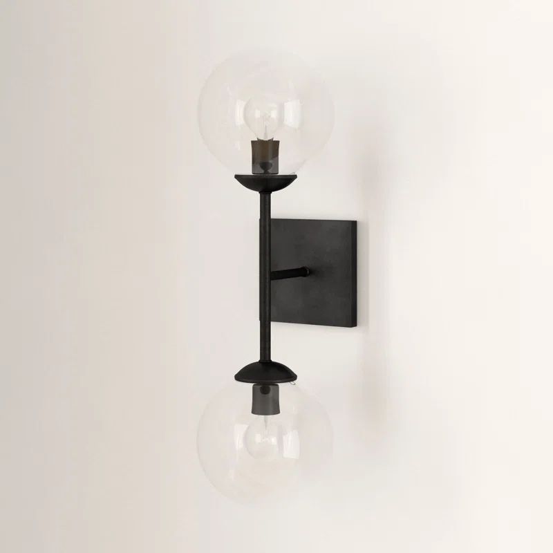 Marianna 2 - Light Dimmable Black Armed Sconce | Wayfair North America