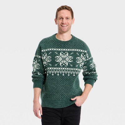 Men's Fair Isle Sweater - Goodfellow & Co™ Green S | Target