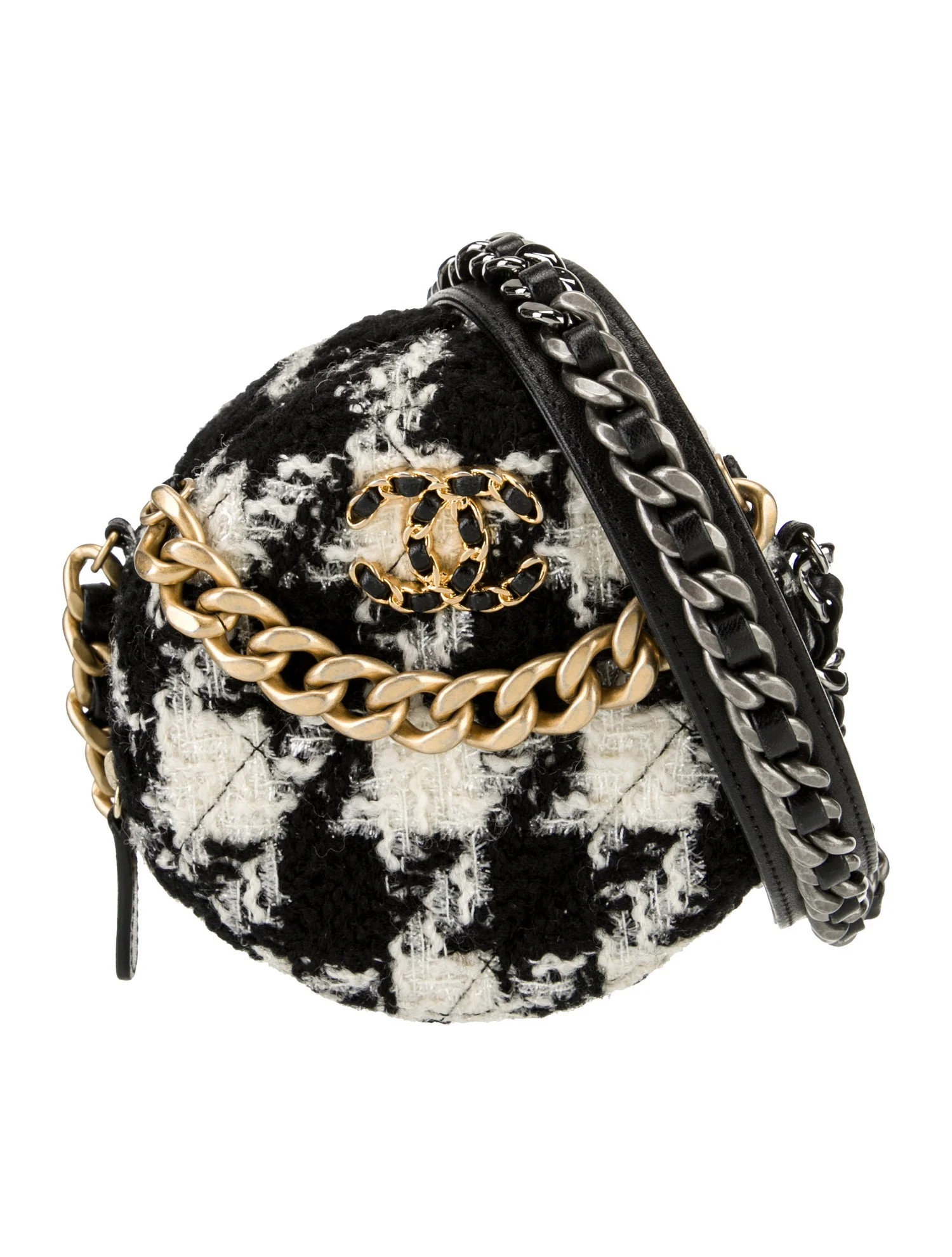 Tweed 19 Round Clutch w/ Coin Purse | The RealReal