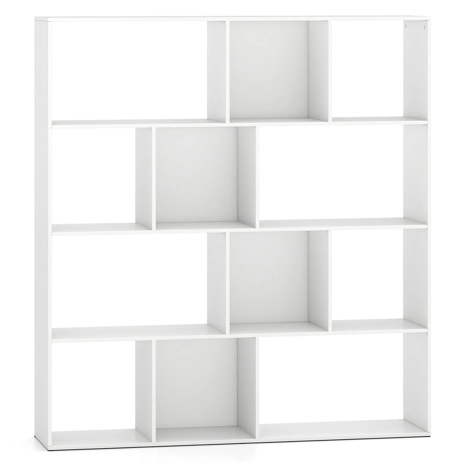 Slickblue 12 Cube Open Storage Bookcase (51.5 W x 56 H x 12 D) White Engineered Wood and MDF Bookcase for Living Room or Home Office | D-CO-HW70011BC | Lowe's