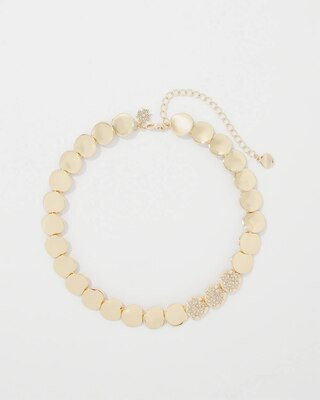 Pavé Discs Short Necklace | White House Black Market | White House Black Market