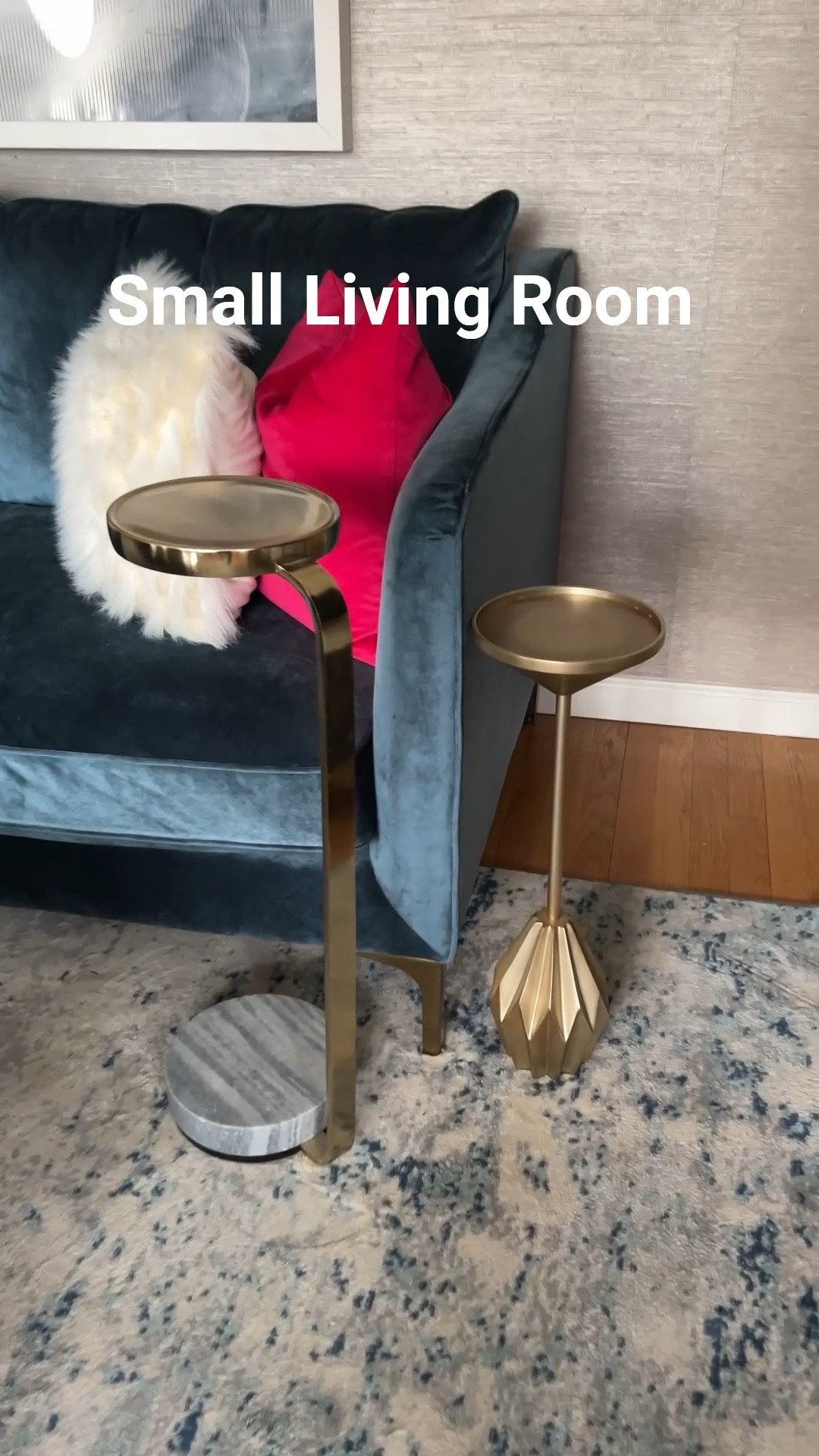 Small living room decorating ideas. Add style and personality with a cute drink table, whether you have a small living room or a large one. No matter your design style, there’s one for you. They come in different colors, sizes, and materials. A small accent table is the perfect size for a cocktail, especially when entertaining guests, because it can be moved wherever the action is. 
Which one is more your style?  The contemporary drink table or the transitional one?
Let me know in the comments!

#LTKOver40 #LTKHome #LTKStyleTip