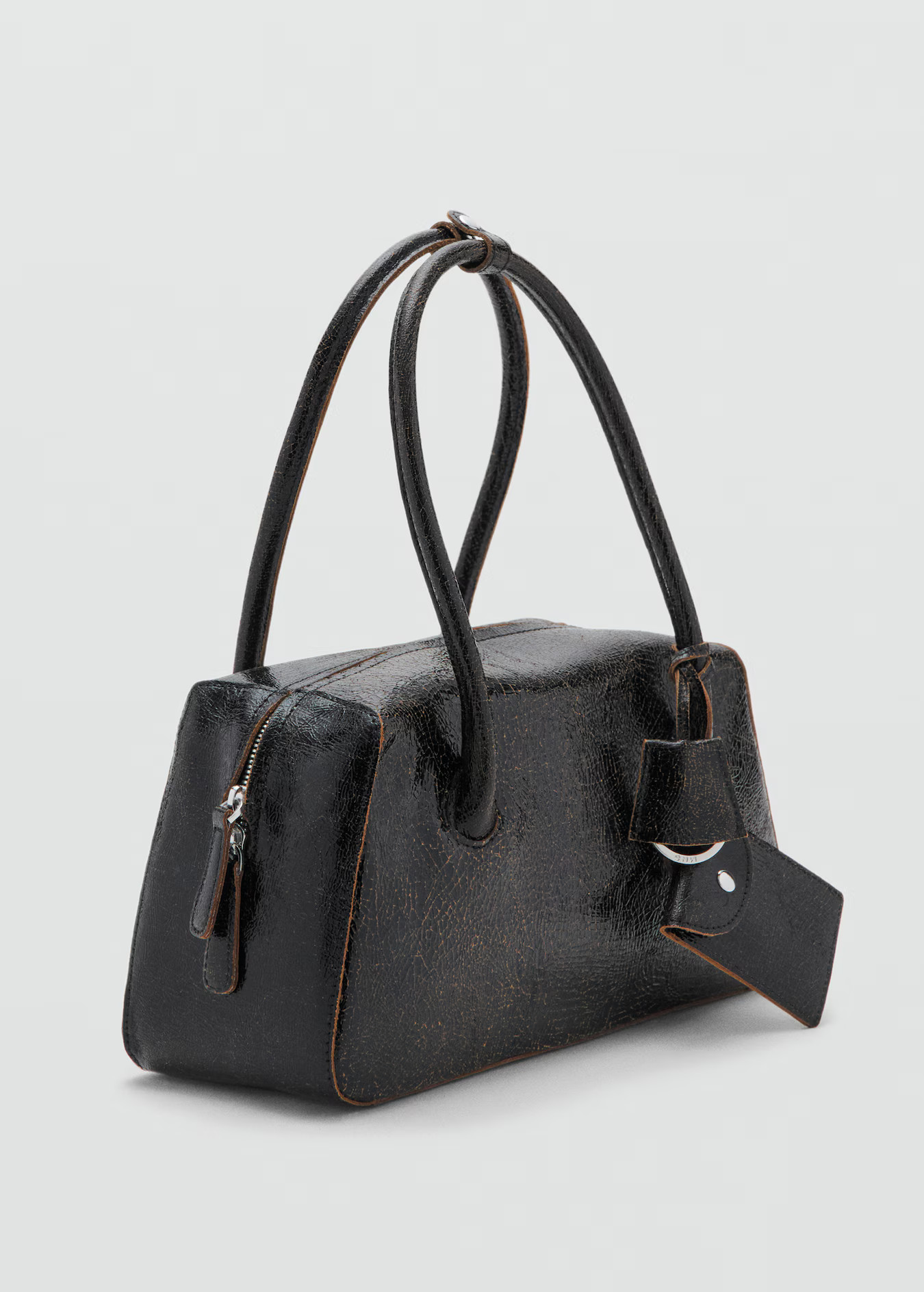 Leather shoulder bag with charms - Women | MANGO USA | Mango (US/MX/AU)