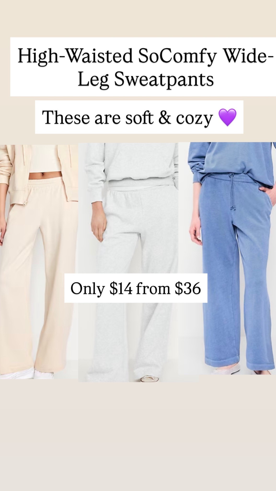 High-Waisted SoComfy Wide-Leg Sweatpants are $14 from $36

#LTKSaleAlert