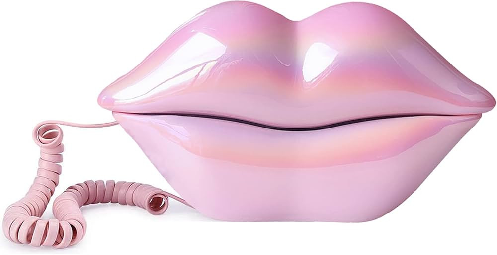 TelPal Corded Landline Phones for Home, Funny Novelty Lip Phone Gift, Wired Mouth Telephone Real ... | Amazon (US)