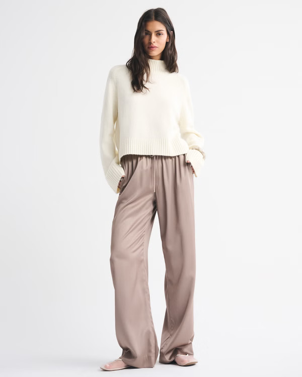 Easy Mockneck Sweater | Abercrombie & Fitch (US)