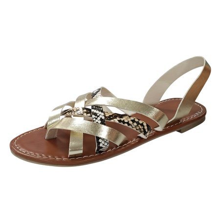 Sandals For Women Summer Fashion Flat Retro Sandals Flip Flops Women Wedge Sandals Size 12 Womens Wh | Walmart (US)