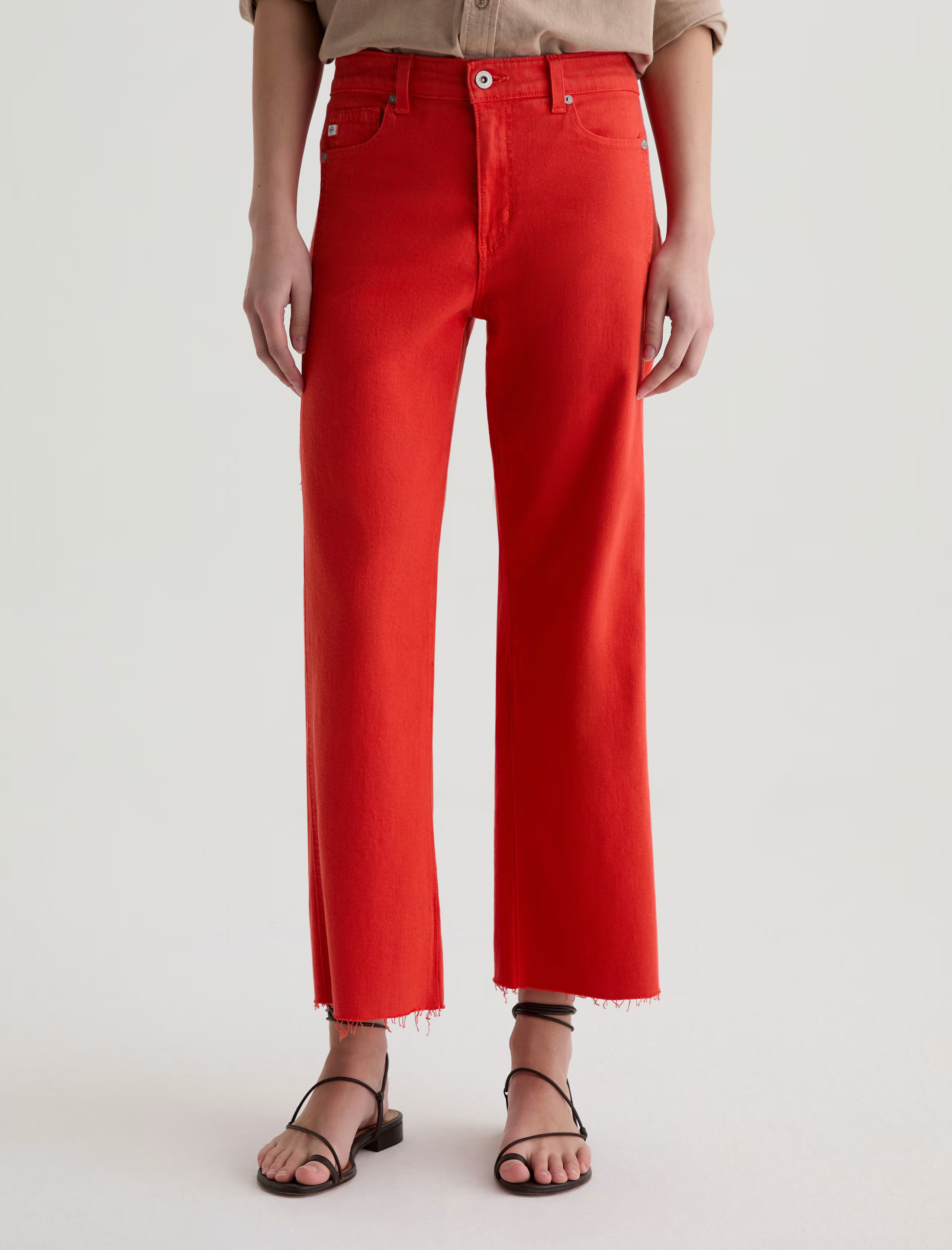 Saige Wide Leg Crop With Panel | AG Jeans