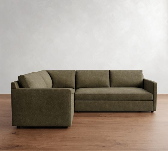 Pacifica Slim Arm 3-Piece Sectional (102"–106") | Pottery Barn (US)