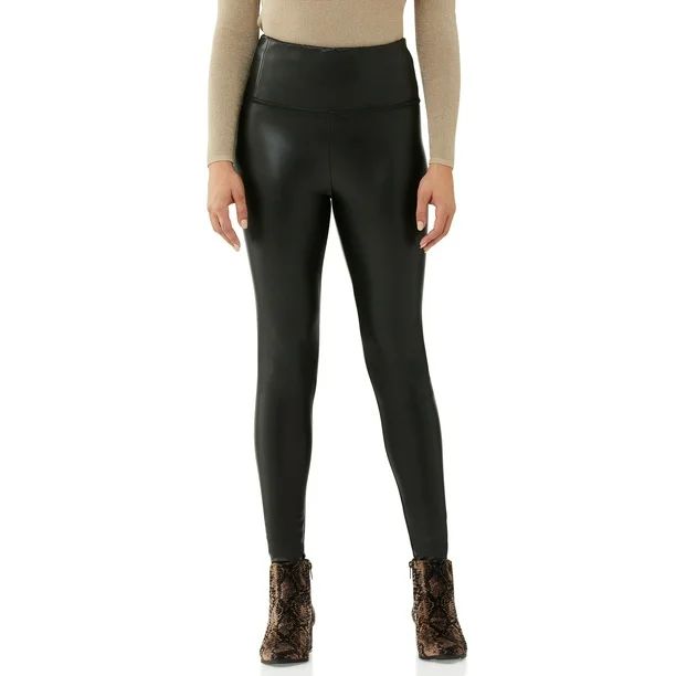 Let the weekend begin! Faux leather leggings from Scoop keep your style on edge. Comfortably craf... | Walmart (US)