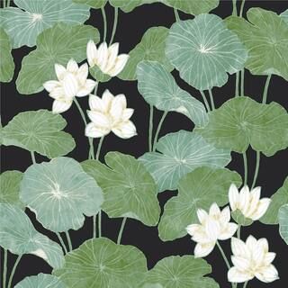 Lily Pad Peel and Stick Wallpaper (Covers 28.18 sq. ft.) | The Home Depot