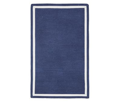Custom Chenille Border Reversible Easy Clean Rug, Rectangle | Pottery Barn Kids