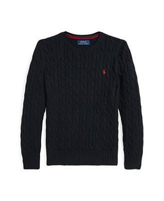 Polo Ralph Lauren Boys 8-20 Cable-Knit Cotton Sweater - Macy's | Macy's