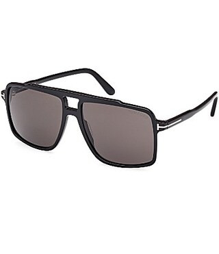 TOM FORD Men's Kemp 59mm Navigator Sunglasses - Shiny Black/Smoke | Dillard's