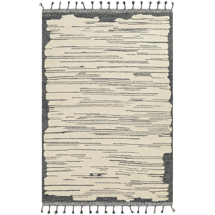 Lumia Handmade Wool Charcoal Rug | Wayfair North America