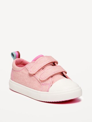 Double Secure-Strap Twill Sneakers for Toddler Girls | Old Navy (US)