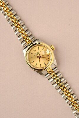 ROLEX DATE 69173 CHAMPAGNE DIAL W/BEIGE PATINA - 1973 Retail $6995 | eBay US