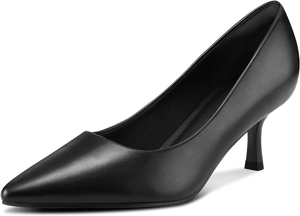 mysoft Women's Pumps 2inch Kitten Heel Pointed Toe Low Heel Dress Shoes | Amazon (US)
