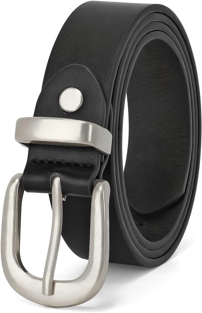 JASGOOD Women's Leather Belt for Jeans Pants, Fashion Ladies Belt for Dresses with Gold Buckle | Amazon (US)